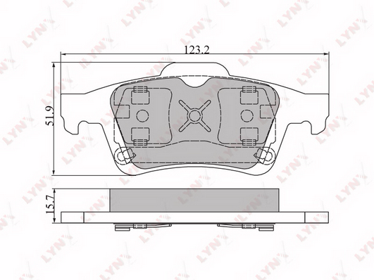 Комплект тормозных колодок, дисковый тормоз LYNX BD6302