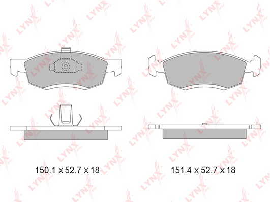 Комплект тормозных колодок, дисковый тормоз LYNX BD6324