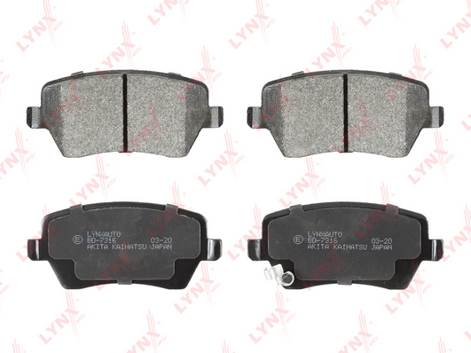 Комплект тормозных колодок, дисковый тормоз LYNX BD7316