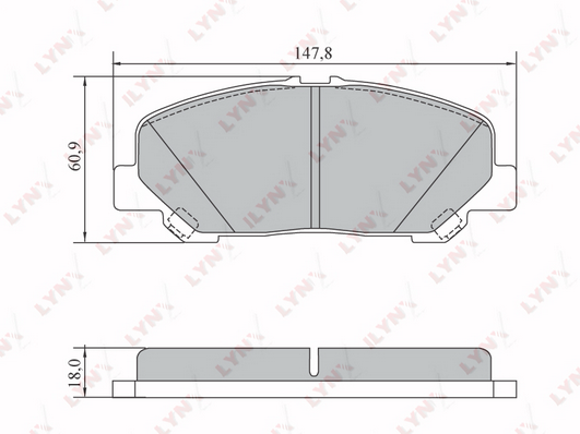 Комплект тормозных колодок, дисковый тормоз LYNX BD7576