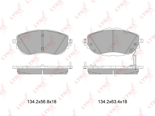 Комплект тормозных колодок, дисковый тормоз LYNX BD7605
