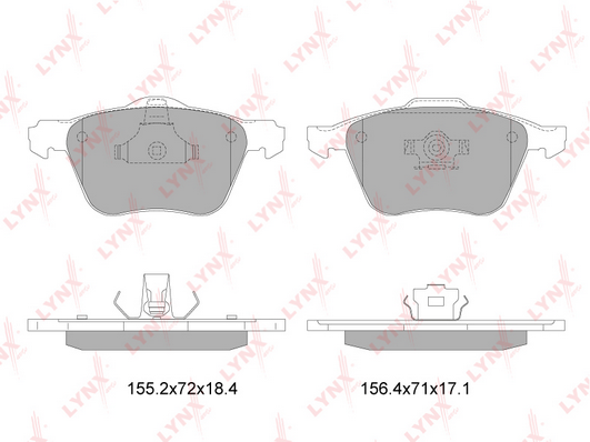 Комплект тормозных колодок, дисковый тормоз LYNX BD7818