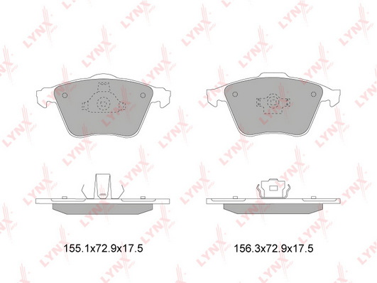 Комплект тормозных колодок, дисковый тормоз LYNX BD7819