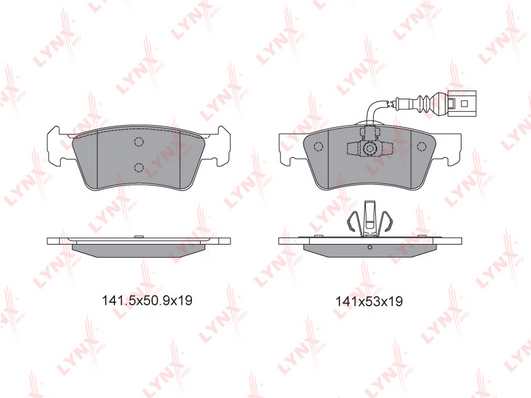 Комплект тормозных колодок, дисковый тормоз LYNX BD8039