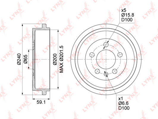 Тормозной барабан LYNX BM1008