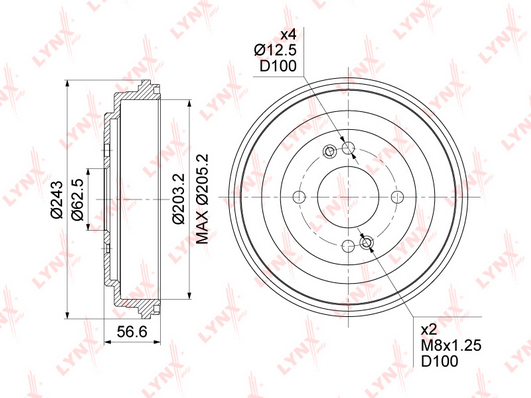 Тормозной барабан LYNX BM1069