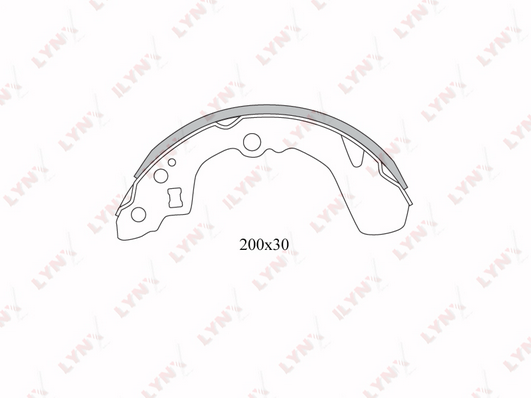Комплект тормозных колодок LYNX BS7302
