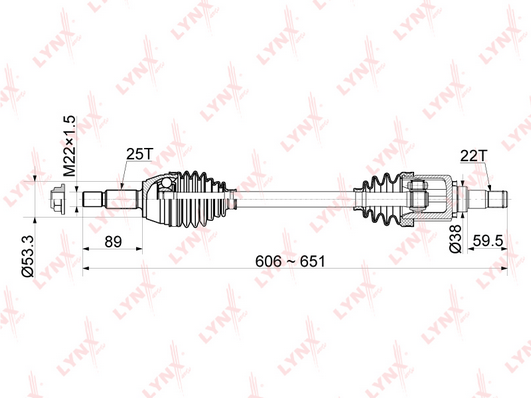 Приводной вал LYNX CD1047