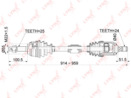 Приводной вал LYNX CD1092