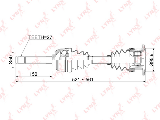 Приводной вал LYNX CD1117