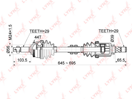 Приводной вал LYNX CD1120A