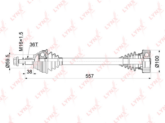 Приводной вал LYNX CD1132