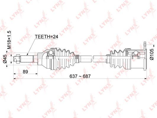 Приводной вал LYNX CD1143