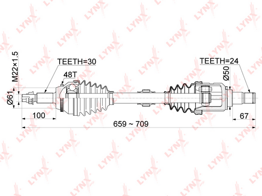 Приводной вал LYNX CD1150A