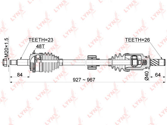 Приводной вал LYNX CD1179A