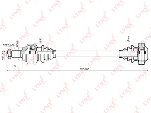 Приводной вал LYNX CD1417