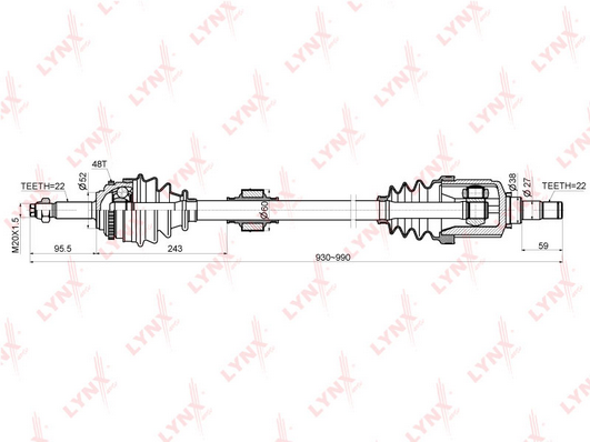 Приводной вал LYNX CD1802A