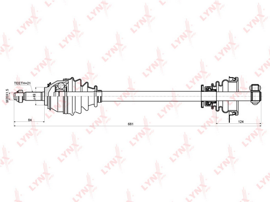 Приводной вал LYNX CD6305