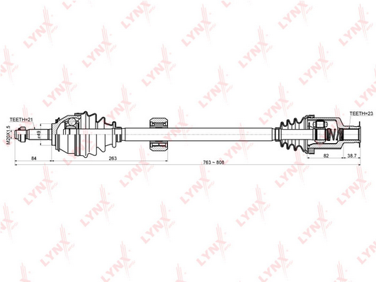 Приводной вал LYNX CD6306