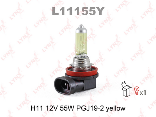 Лампа накаливания, противотуманная фара LYNX L11155Y