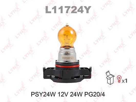 Лампа накаливания, противотуманная фара LYNX L11724Y
