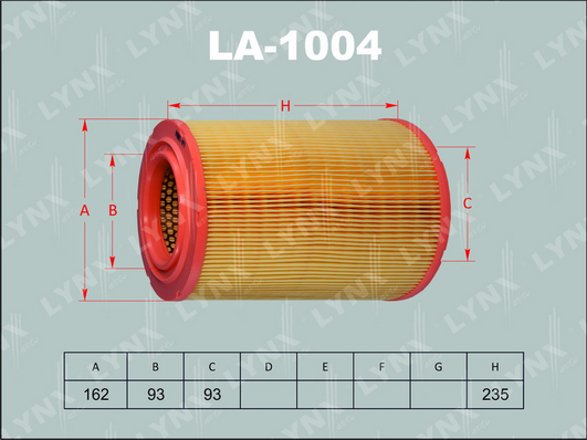 Воздушный фильтр LYNX LA1004