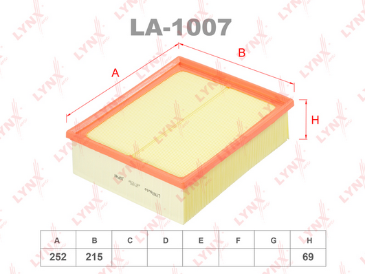 Воздушный фильтр LYNX LA1007
