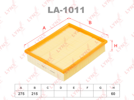 Воздушный фильтр LYNX LA1011