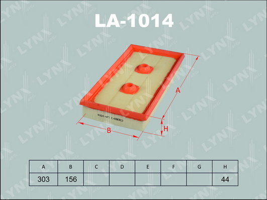 Воздушный фильтр LYNX LA1014