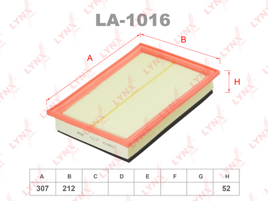 Воздушный фильтр LYNX LA1016