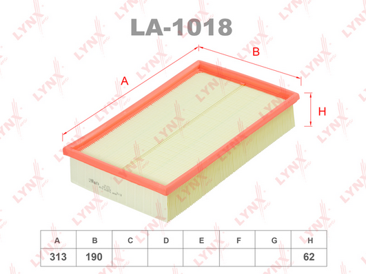 Воздушный фильтр LYNX LA1018