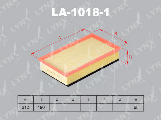 Воздушный фильтр LYNX LA10181
