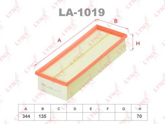 Воздушный фильтр LYNX LA1019