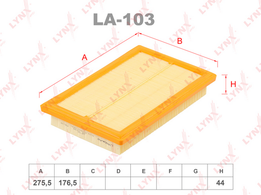 Воздушный фильтр LYNX LA103