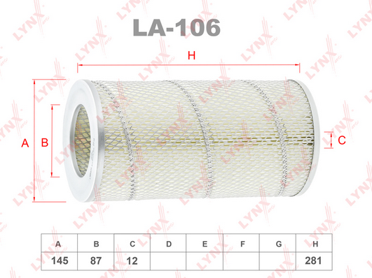Воздушный фильтр LYNX LA106