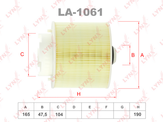 Воздушный фильтр LYNX LA1061