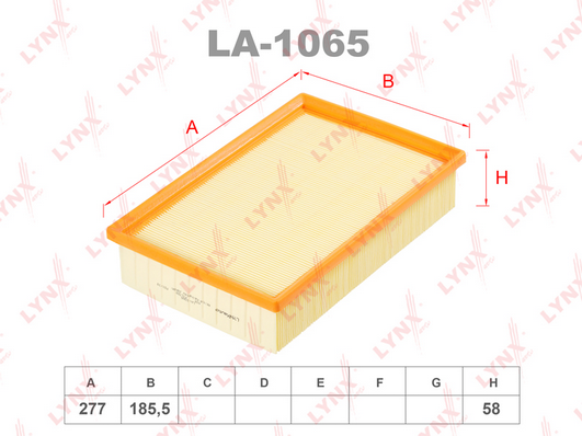 Воздушный фильтр LYNX LA1065