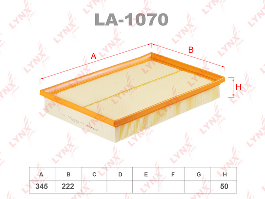 Воздушный фильтр LYNX LA1070