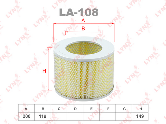 Воздушный фильтр LYNX LA108