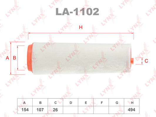 Воздушный фильтр LYNX LA1102