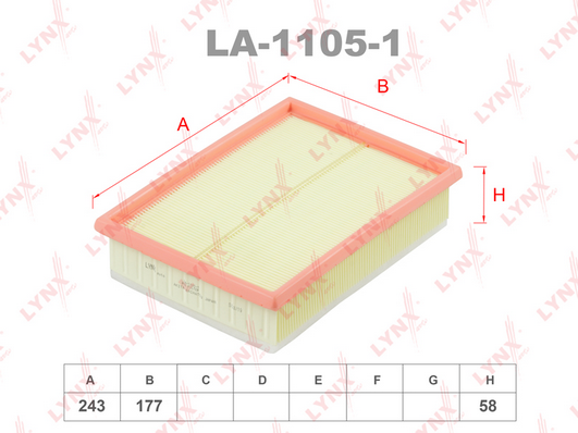 Воздушный фильтр LYNX LA11051