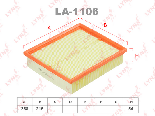 Воздушный фильтр LYNX LA1106
