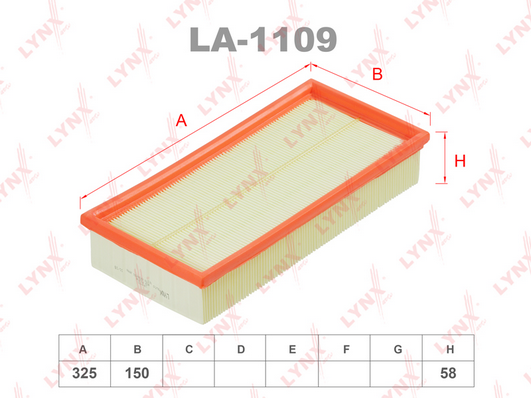 Воздушный фильтр LYNX LA1109