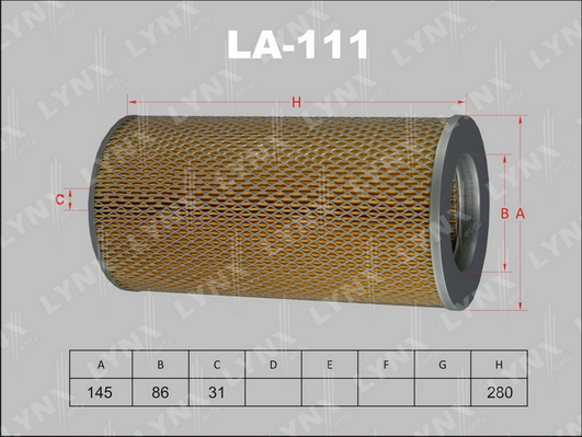 Воздушный фильтр LYNX LA111