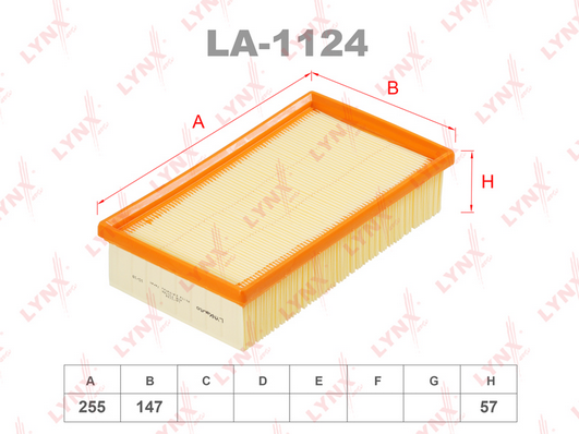 Воздушный фильтр LYNX LA1124