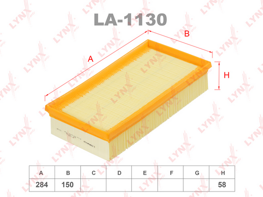 Воздушный фильтр LYNX LA1130