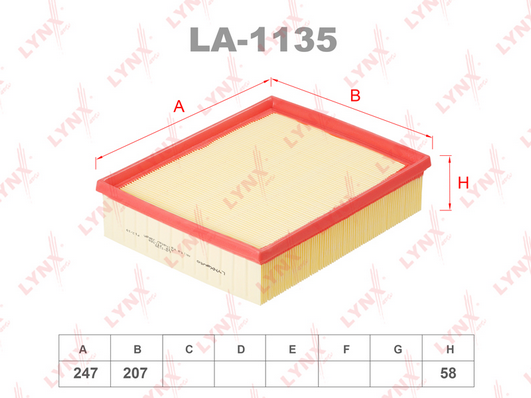 Воздушный фильтр LYNX LA1135