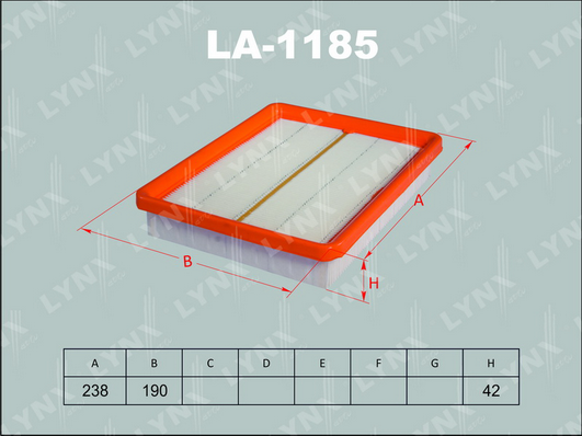 Воздушный фильтр LYNX LA1185