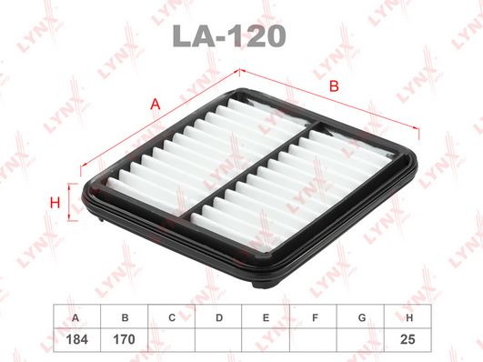 Воздушный фильтр LYNX LA120