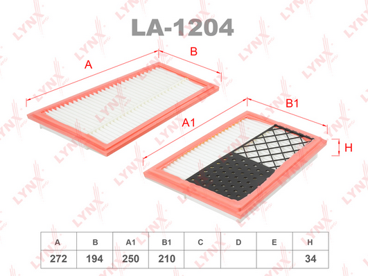 Воздушный фильтр LYNX LA1204